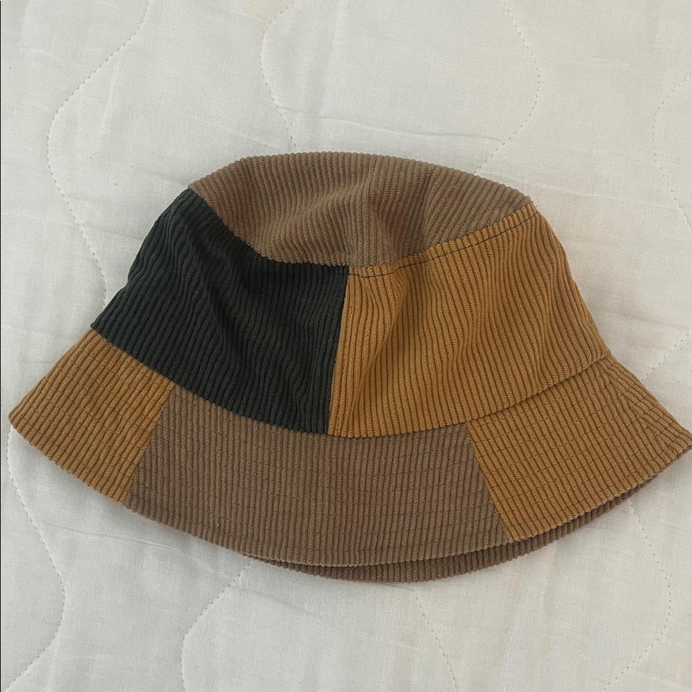 Colorblock Corduroy Bucket Hat